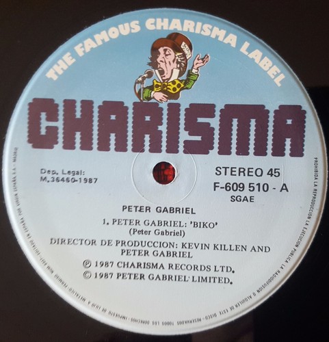 PETER GABRIEL **Biko** ORIGINAL 1987 Spain 12" Single ON CHARISMA LABEL - Picture 3 of 4