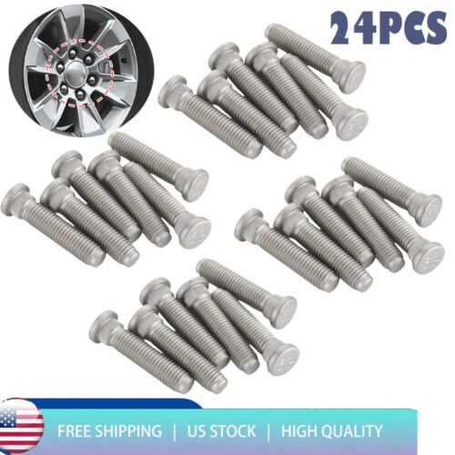 Pack (24) M14x1.5 Long Serrated Wheel Studs Multi-Purpose Stud for Jeep Wrangler - Picture 3 of 9