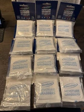 23 PACKS CONCROBIUM MOISTURE GRABBERS Humidity Absorbing Desiccant Pouch AS IS