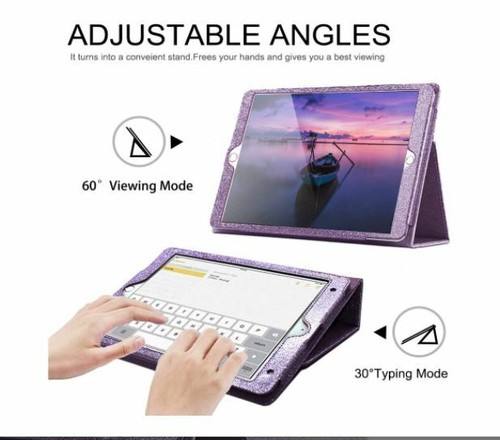Leather Glitter iPad Case Cover Apple iPad Air 9.7 Pro Air 10.5 10.2 7th 8th Gen - Picture 24 of 34