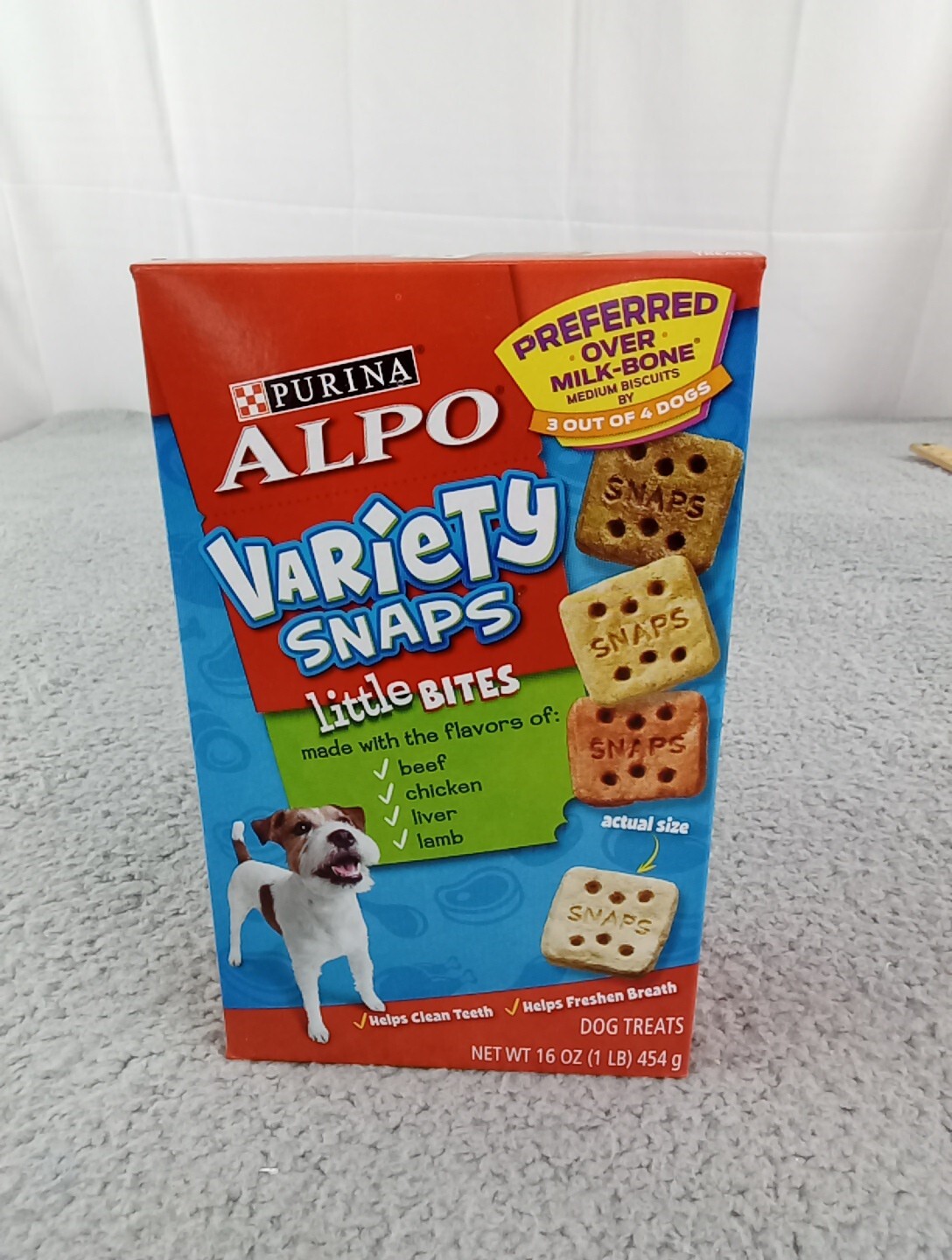 Purina ALPO Dog Treats, Variety Snaps Little Bites 16oz Box eBay