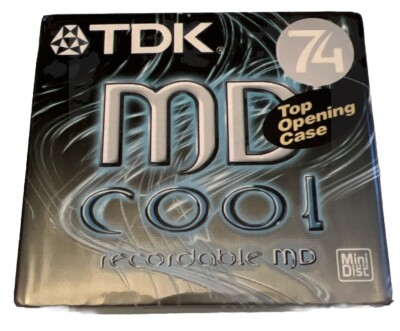 TDK MD-C74 Cool NEU  Recordable Mini Disc / 74 MIN  NEW, OVP. Disk, NEW