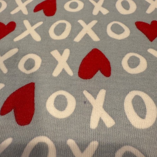 Crewcuts Pajama Set Long Sleeve XOXO Hearts Blue Size 7 - Picture 4 of 6