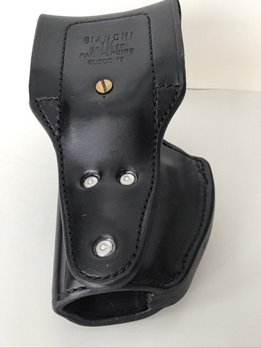9 mm/.40 97 A Grabber Bianchi schwarz Basketweave Leder Dienst Waffenholster - Bild 6 von 7