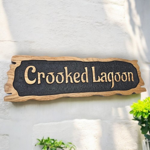 Personalised Oak house sign,Carved,Custom engraved outdoor wooden name plaque
