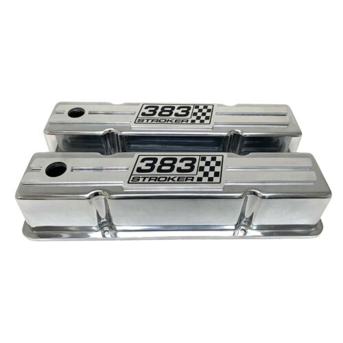 383 Stroker Bloque Pequeño Chevy Cubiertas de Válvula Altas - Tapa Billet Elevada - Pulida - Imagen 4 de 7