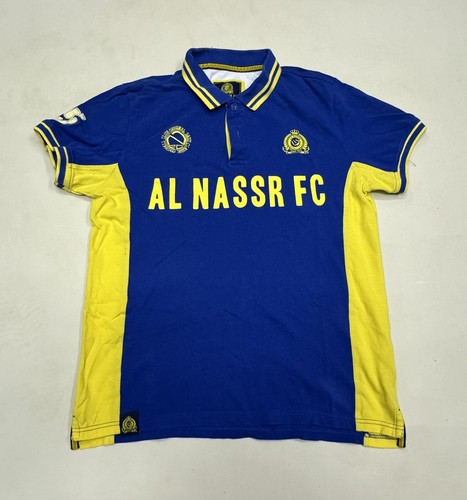Al Nassr FC Short Sleeve SOCCER Shirt Polo Men's Size Large Football 2015