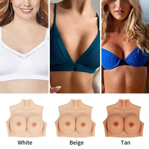 Silicone Breast Forms Breast Plates B-S Cup Fake Boobs Crossdresser Drag Queen - Picture 10 of 12