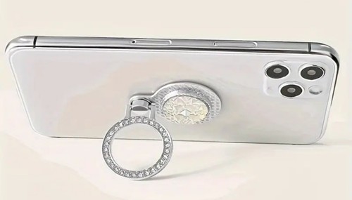 Bedazzled Silver 360 degree Rotating Finger Ring Holder - Photo 6 sur 7