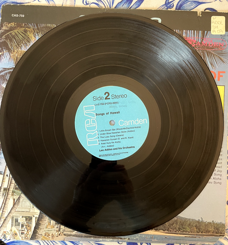 Songs of Hawaii, Leo Addeo and His Orchestra, Ex-Lib, 1963, RCA Camden, Music - Picture 4 of 6