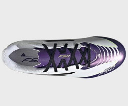 Adidas Hombres F50 Messi Club TF Botines Fútbol Sala Blanco Bota de Fútbol Zapatos con Picos IE9074 - Imagen 3 de 7