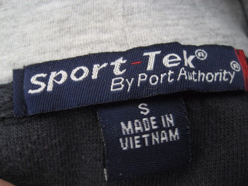 Youth S Gray MENLO HOODIE Sweatshirt PULLOVER SPORT TEK Gold Letter Top Jacket - Picture 7 of 9