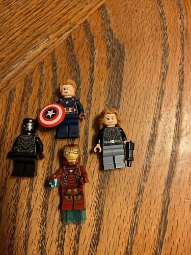 marvel lego minifigures Ironman, Agent 13, Black Panther,2 captain America Figs - Picture 2 of 4