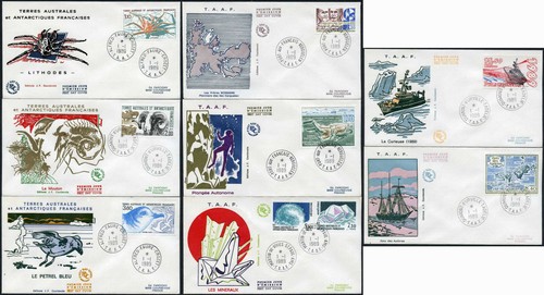 TAAF FRANZÖSISCH SÜDEN + ANTARKTIS ERSTER TAG COVER FDC 1985-1990.. PREIS FÜR JEDEN - Bild 32 von 35