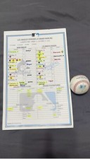 shohei ohtani 50/50 Lineup Card And Baseball Hit