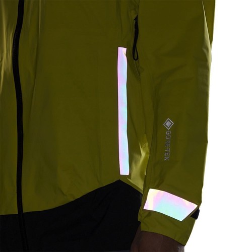 NUEVO CON ETIQUETAS PARA HOMBRE ADIDAS TERREX GORE-TEX CHAQUETA ACTIVA $350 M Amarillo Ácido Lluvia Térmica - Imagen 4 de 5