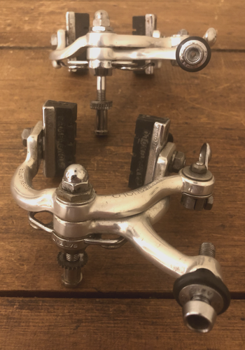 Coppia pinze freno Campagnolo Record, da incasso, ottime condizioni, anni 70/80 - Foto 4 di 11