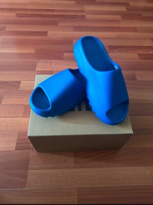 Adidas Yzy Yeezy Slide Mens Size 8 Azure Blue ID4133