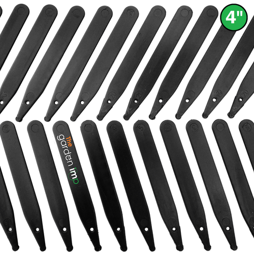 100 Black Plastic Plant Labels 4" Inch Seed Tray Pot Garden ID Marker Tags 10cm - Picture 1 of 7