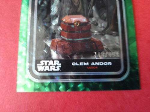 Topps Star Wars Flagship 2023 Green Foil Insert Clem Andor numérotée 248/499 - Picture 2 of 2