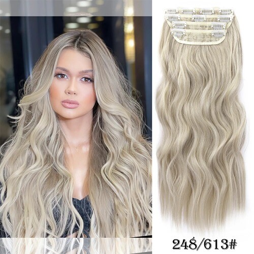 200g/Set Dicke Haarteile Lang Wellig Clip In Haarverlängerungen für Frauen Dunkelbraun - Bild 12 von 57