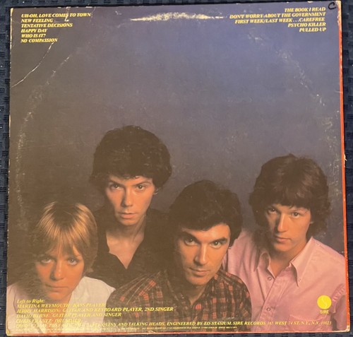 TALKING HEADS 77 w/ Inner orig Sire SR 6036 plays NM - Picture 7 of 8