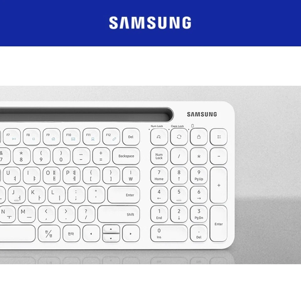 SAMSUNG Bluetooth5.0 Wireless Keyboard SK-P1000 White Tablets Multi-Pairing - Image 4 of 4