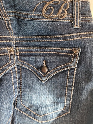 Code Bleu Womens Jeans Dark Wash Straight Stretch Blue Size 6 27 VG JB1 - Picture 2 of 3