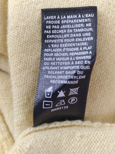 Lafayette 148 Buttery Yellow Cashmere Pullover Sweater Size L Women Quiet Luxury - Picture 4 of 10