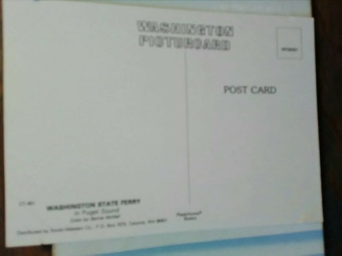 VINTAGE POST CARD WA STATE FERRY IN PUGET SOUND WASHINGTON STATE FERRIES WA - Picture 11 of 12