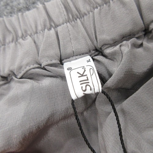 Lilysilk Pants Womens XL Grey Pockets Elastic Waist Pull On Wide Trousers Career - Picture 10 of 16