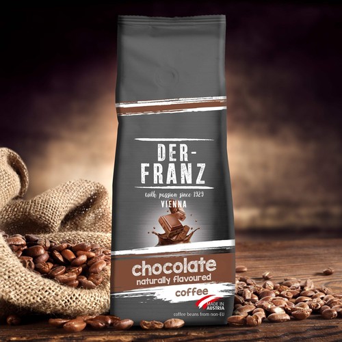 Café molido con sabor a chocolate Der Franz 17,6 oz/500 g - Imagen 2 de 4