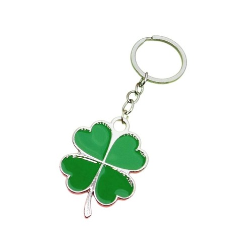 Sturdy Alloy Luck Clovers Keychain Charm Pendant for All Ages Daily Use - Zdjęcie 9 z 10