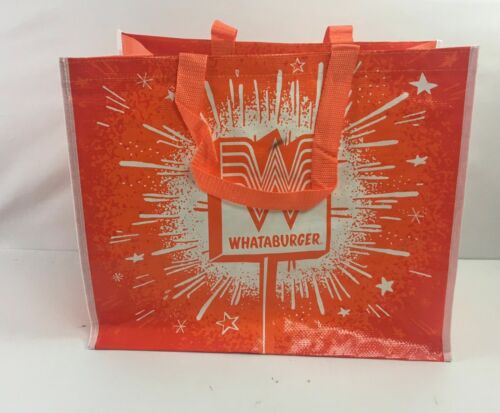WHATABURGER Large Reusable Tote/Shopping Bag - 17" X 14" X 9" - Brand New - Picture 2 of 4