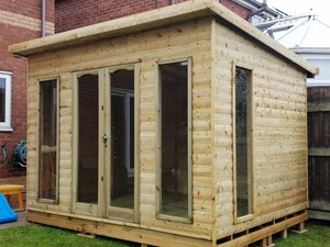 12x10 summerhouse pent modern heavy duty garden office