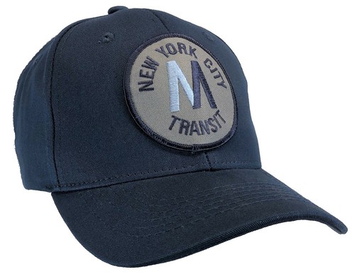 MTA Hat Dark Blue Baseball Cap 100% Cotton Structured Crown New York Transit - Afbeelding 1 van 4