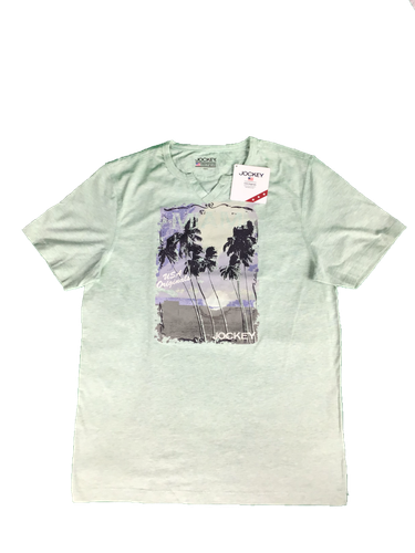 Jockey Kurzarm Jersey T-Shirt & Shorts Herren Pyjama Set hellgrün UVP 60 - Bild 2 von 9