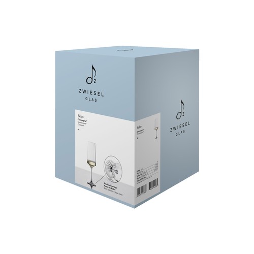 Vaso Zwiesel ECHO copa de champán 395 ml juego de 4 vasos de cristal - Imagen 2 de 6