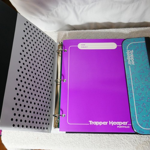 Mead Trapper Keeper Binder 1" Rings Funky Retro Outrun Sunset w/2 Folders - New - Picture 2 of 5