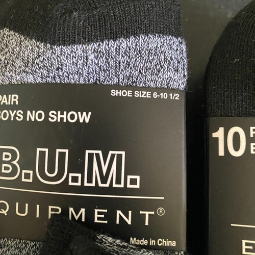 BUM Equipment Boys No Show Socks Athletic Sport 20 Pairs Shoe Size 6 - 10 1/2 - Picture 2 of 5