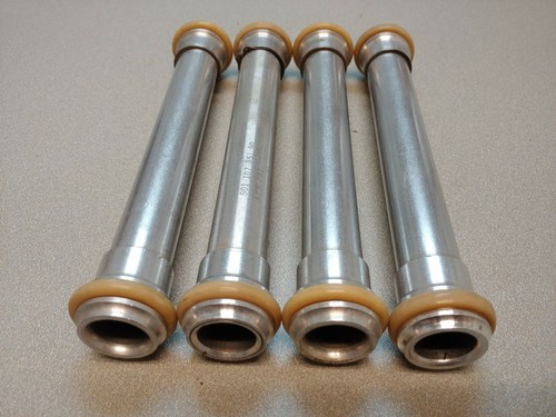 VERY NICE SET OF 4 ALUMINUM 2 PC PORSCHE 911 930 964 993 914-6 OIL RETURN TUBES - Picture 3 of 6