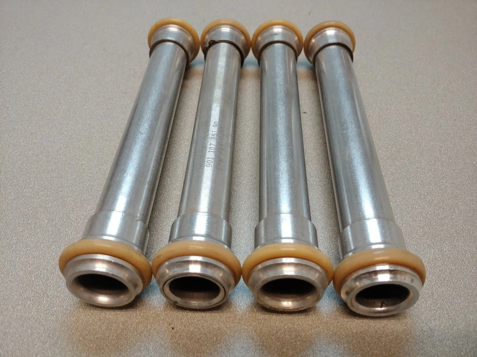 MUY BONITO JUEGO DE 4 TUBOS DE DEVOLUCIÓN DE ACEITE ALUMINIO 2 PIEZAS PORSCHE 911 930 964 993 914-6 Foto 3 de 4