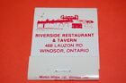 Riverside Restaurant & Tavern in Windsor Ontario Vintage Full Unstruck Matchbook