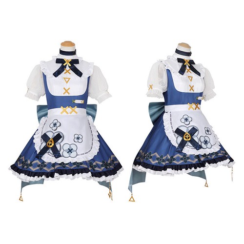 Cosplay Genshin Impact Faruzan Coffee Maid Dress Costumes Halloween Suits - Picture 4 of 12