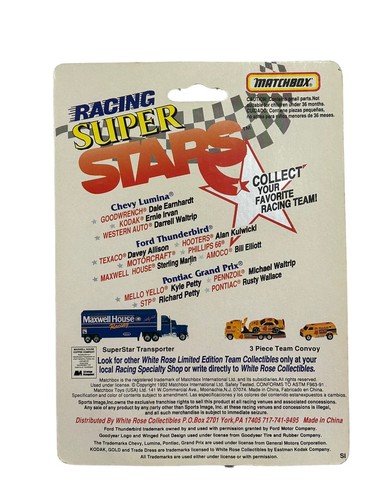 1992 Matchbox Racing Super Stars - Chad Little #66 Red Ford Thunderbird - New - Picture 6 of 6