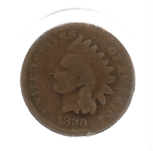 1880 Rare 144 Year Old Native American Indian Head Penny US Coin Collection Z133 - Picture 1 of 2