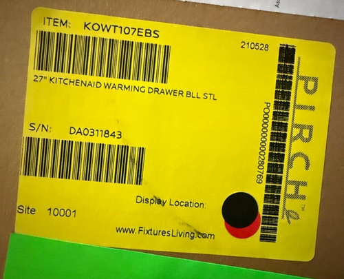 KitchenAid 27" KOWT107EBS Slow Cook Warming Drawer BLACK STAINLESS STEEL New - Picture 6 of 6