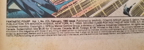 Fantastic Four 215 Classic Blastaar 1979 Marvel Comics FINA - Imagen 4 de 6