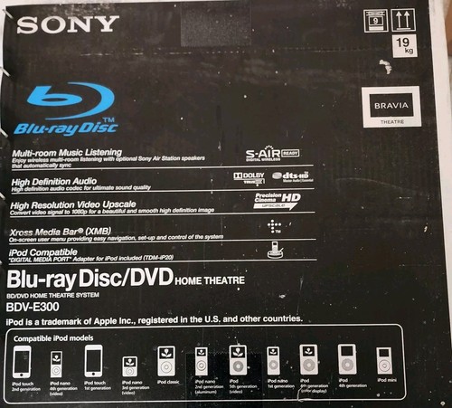 SONY BDV-E300 5.1 SURROUND SOUND HOME THEATER BLU-RAY DVD (6) SPEAKER SYSTEM NIB - Picture 10 of 12