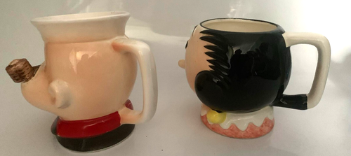 Tazas Popeye and Olive Oyl 1980 King Features Syndicate Inc personaje vintage - Imagen 5 de 6